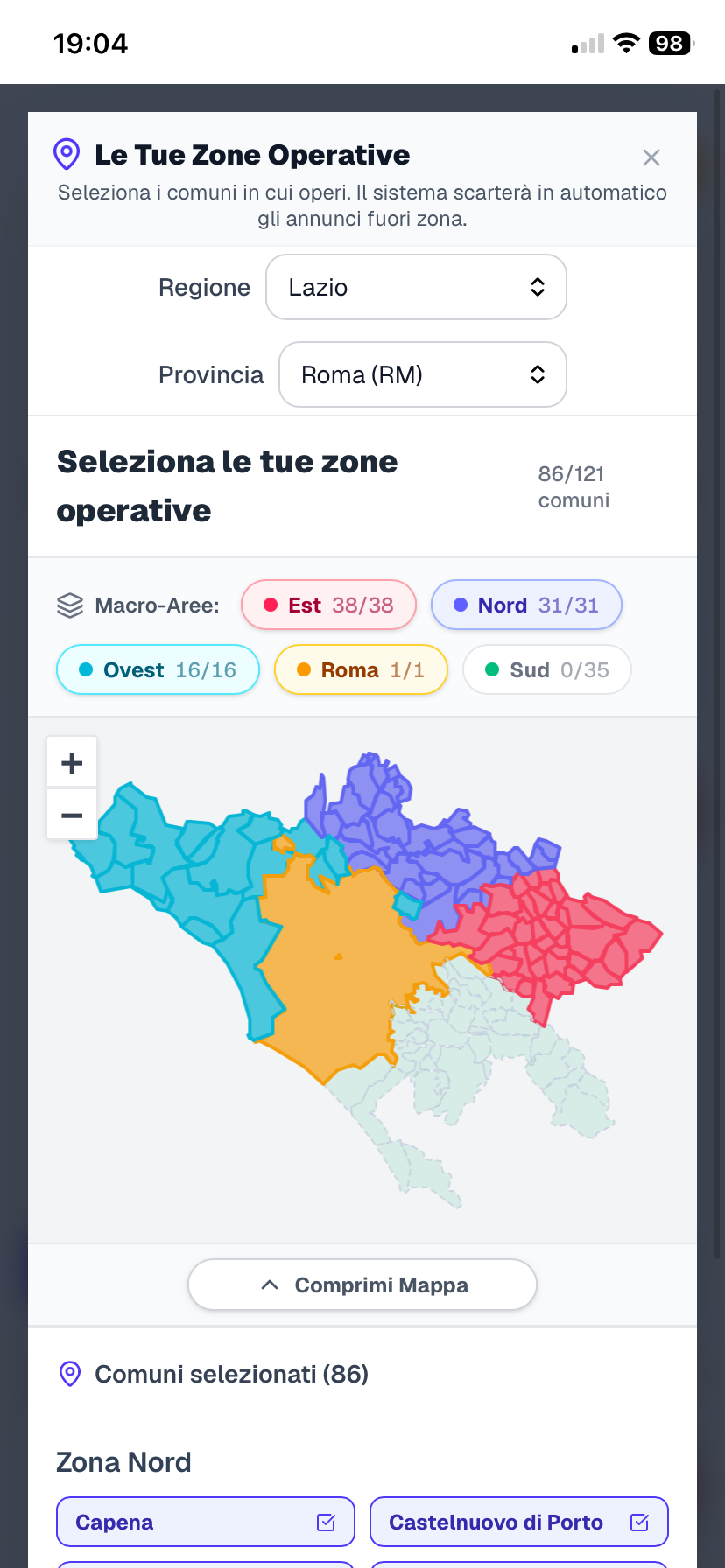 Homeseek - Mappa Territorio