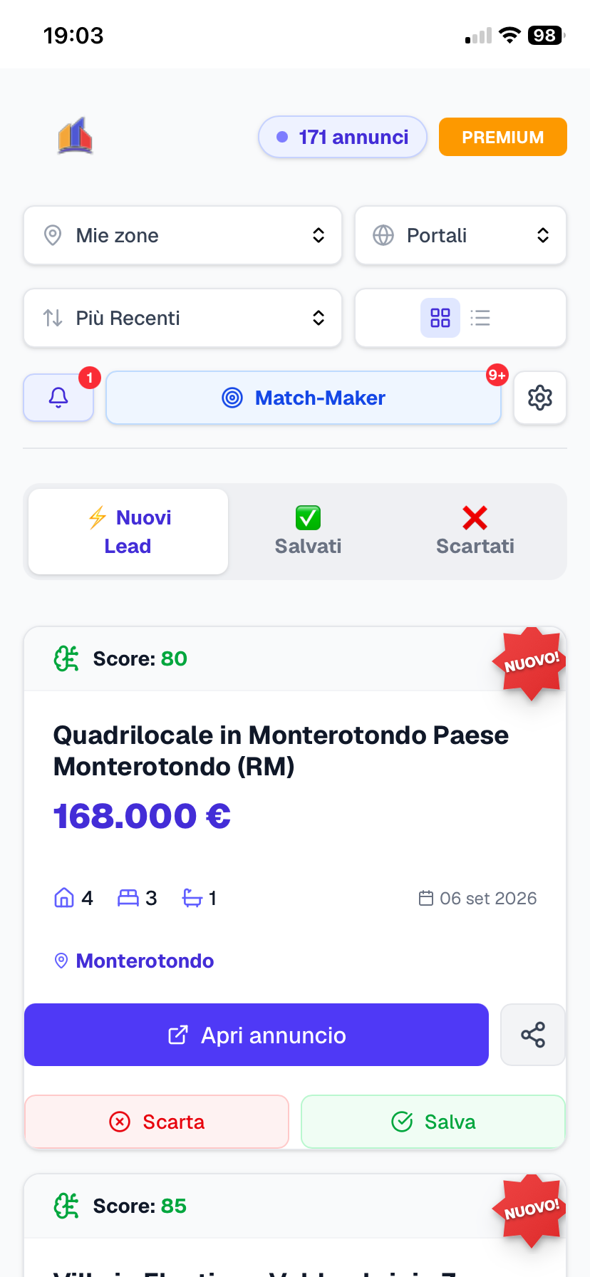 Homeseek - Feed e Score